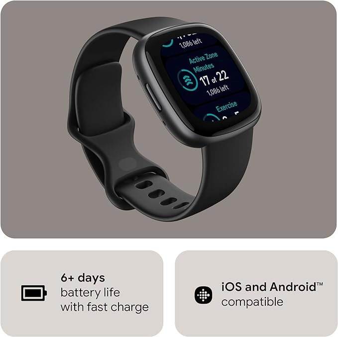 Fitbit Versa 4 Fitness Smartwatch with Daily Readiness, GPS, 24/7 Heart Rate, 40+ Exercise Modes, Sleep Tracking and more Smart Watch StyleGuru 